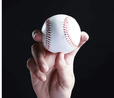 画像：フォークボールの握り方