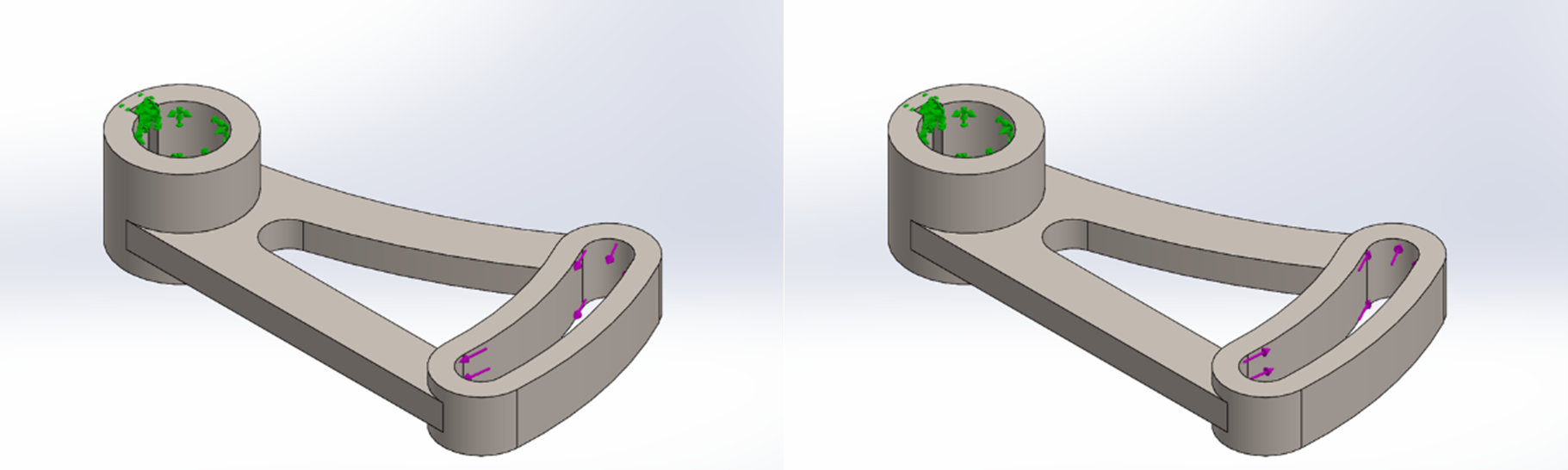 Fig.2 モード形状を再現するための荷重パターン
(b) モード形状2
トルク：1 Nm