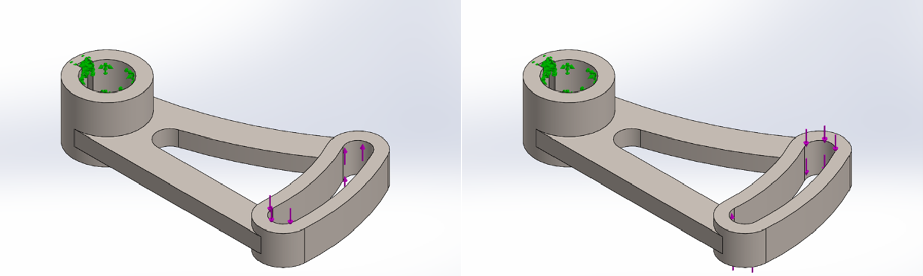 Fig.2 モード形状を再現するための荷重パターン
(c) モード形状3
力：1 N