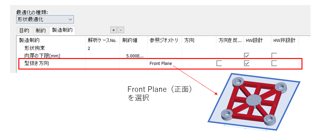 画像：型抜き方向