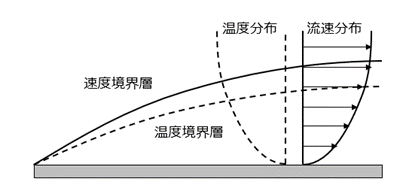 図：温度境界層