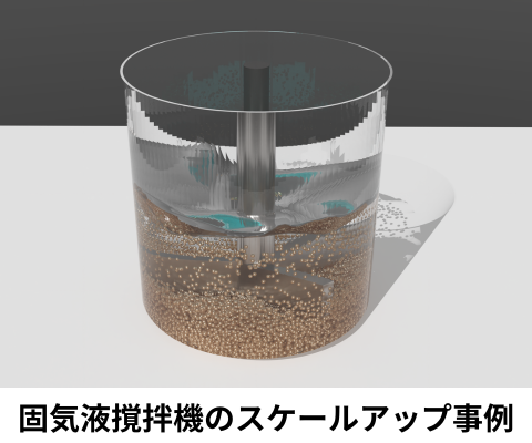 固気液撹拌機のスケールアップ事例