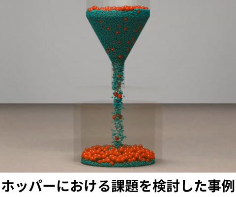 ホッパーにおける課題を検討した事例