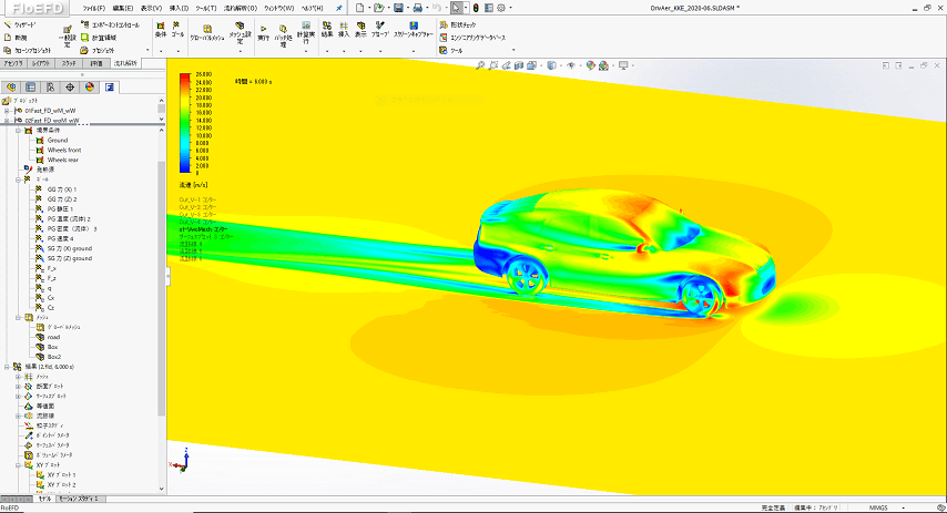 FloEFD Standalone　3次元CADモデルを搭載した独立型の熱流体解析ソフト　画面